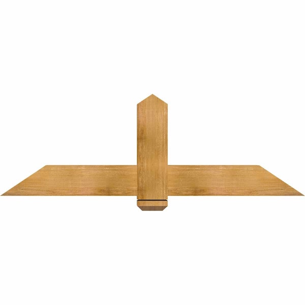 Ekena Millwork Eugene Rough Sawn Timber Gable Bracket, Western Red Cedar, 60"W x 20"H x 4"D x 6"F, 8/12 Pitch GBW060X20X0406EUG00RWR - main